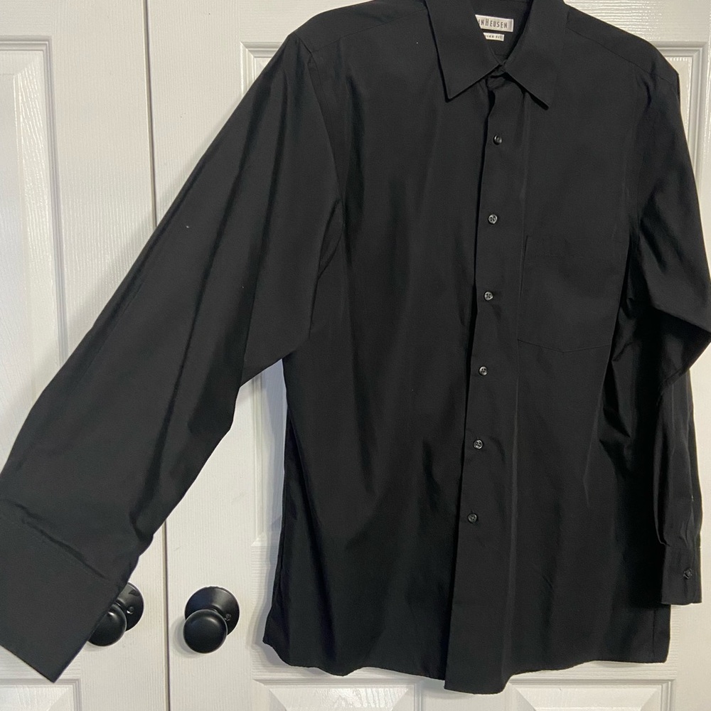 Van Heusen Black Men's M Dress Shirt - Button Front